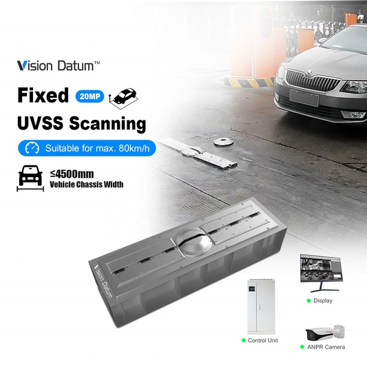 Fixed UVSS with LED Lighting IP66 Car Inspection License Plate Recognition Camera Security Under Vehicle Screening System