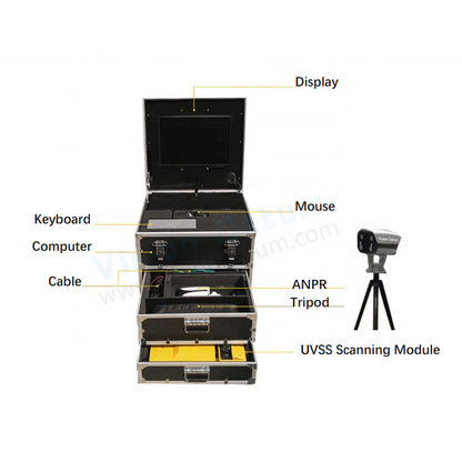 UVSS Line Scan Under Vehicle Scanning System Mobile Car Inspection Scanner Number Plate Recognition for Security Checking