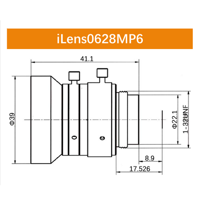 iCentral 1/1.8" 6MP C-Mount Low Distortion Industrial Machine Vision Lenses