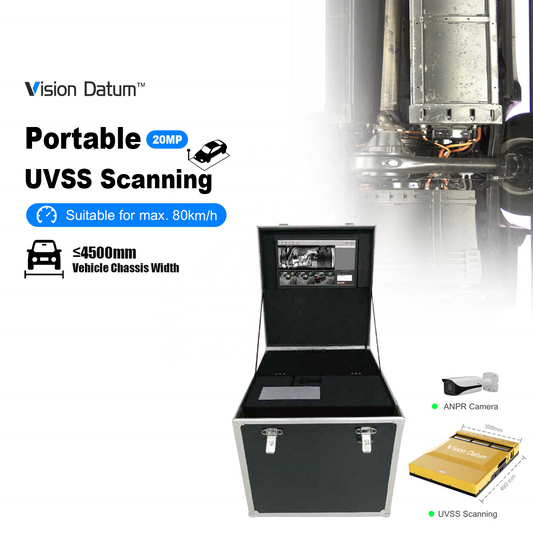 UVSS Line Scan Under Vehicle Scanning System Mobile Car Inspection Scanner Number Plate Recognition for Security Checking