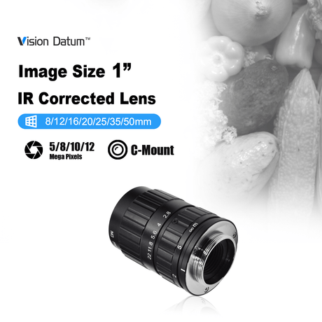 1” 20mm F1.2 10MP IR Corrected Lens - Vision Datum