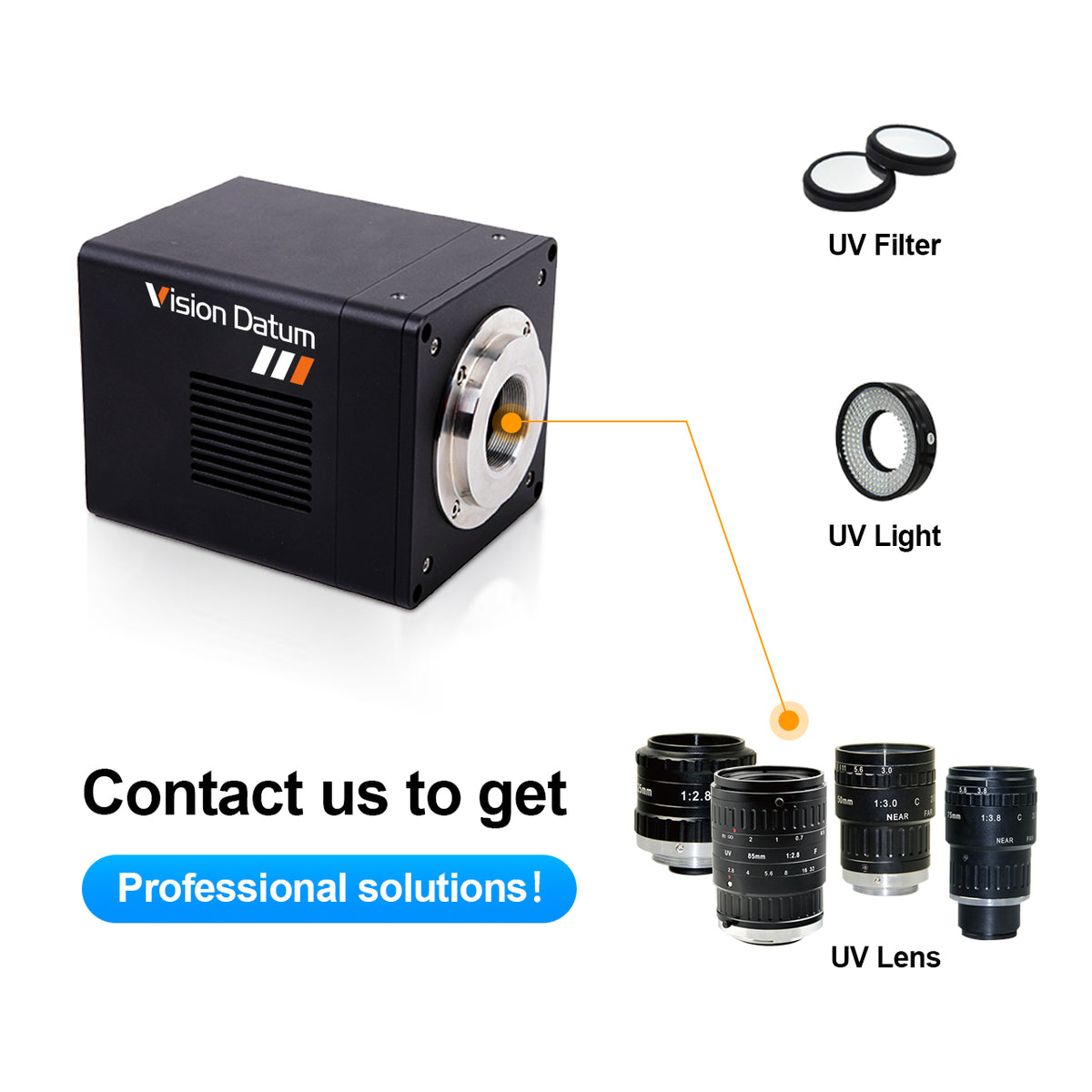 10GigE UV camera for fluorescence detection and scientific imaging