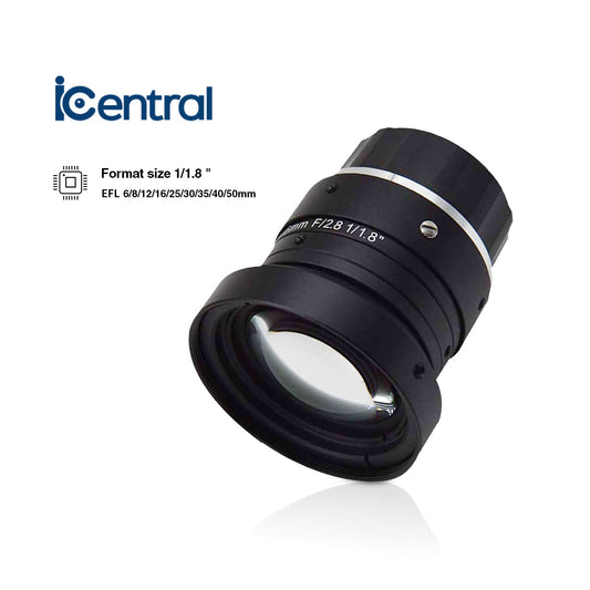 1/1.8" 6MP C-Mount Low Distortion Industrial Machine Vision Lenses