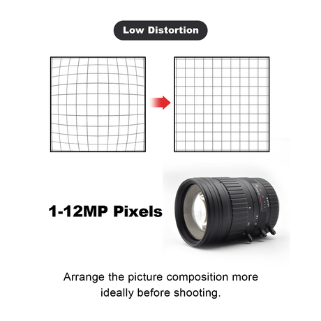 12-36mm 10MP 2/3" C-Mount Manual Zoom Iris Lenses VT-LEM1236MP10 - Vision Datum