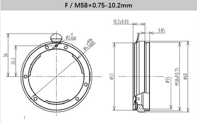 12 mm Back Focus Adjustment Adapter Ring for Industrial Vision Lenses - Vision Datum