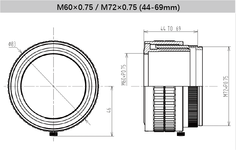 12 mm Back Focus Adjustment Adapter Ring for Industrial Vision Lenses - Vision Datum