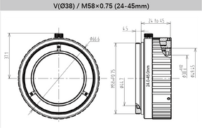 12 mm Back Focus Adjustment Adapter Ring for Industrial Vision Lenses - Vision Datum
