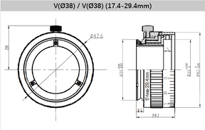 12 mm Back Focus Adjustment Adapter Ring for Industrial Vision Lenses - Vision Datum