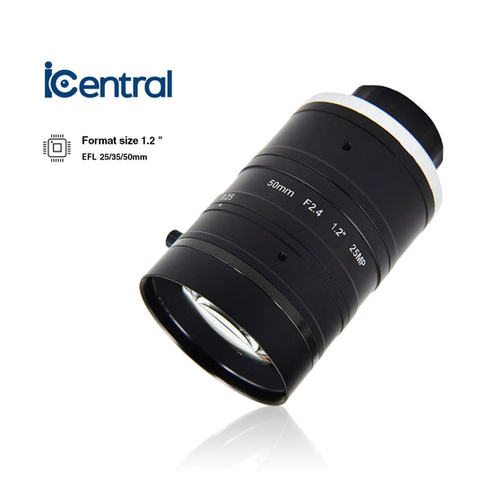 1/2" 25MP C-Mount Low Distortion Industrial Machine Vision Lenses