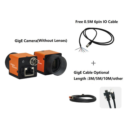 Free SDK 400-1100nm NIR Near Infrared Camera GigE C-Mount For Inspection
