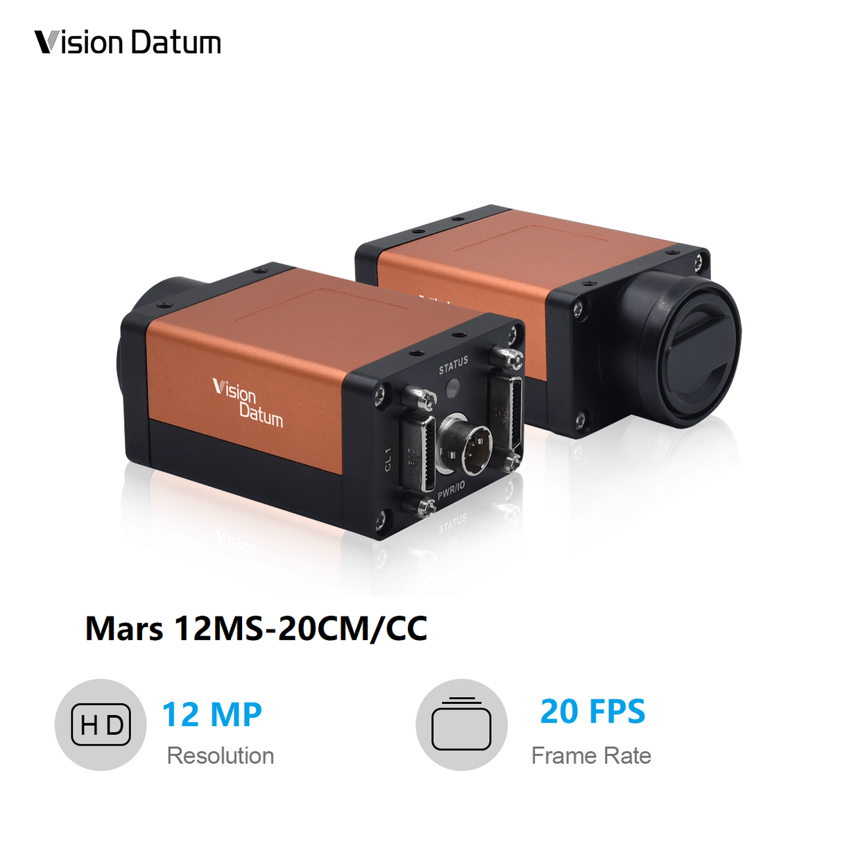 12MP IMX304 20FPS CameraLink Global Shutter Area Scan Camera Mars12MS-20cm/cc - Vision Datum