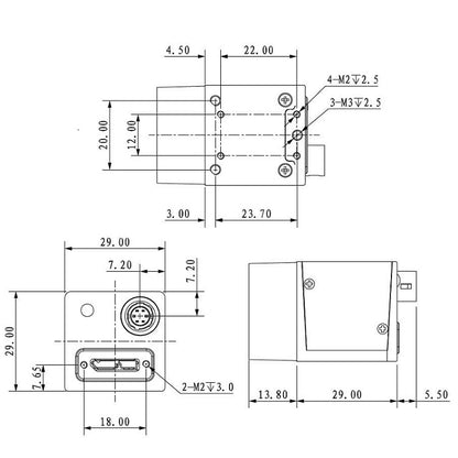 IMX264 5MP 35FPS CMOS USB3.0 Камера с глобальным затвором 