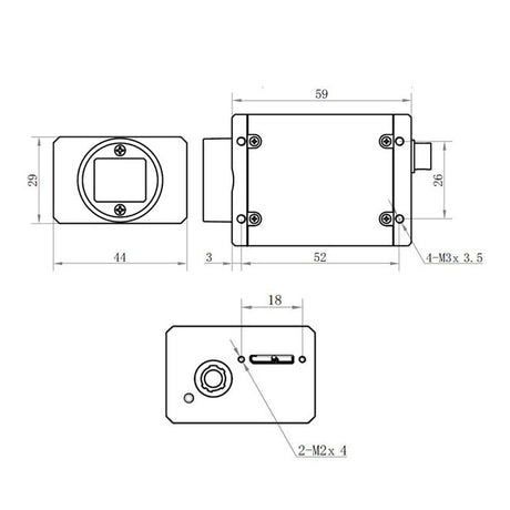 IMX267 9MP 30FPS 3.45μm 1" Global Shutter Camera - Vision Datum