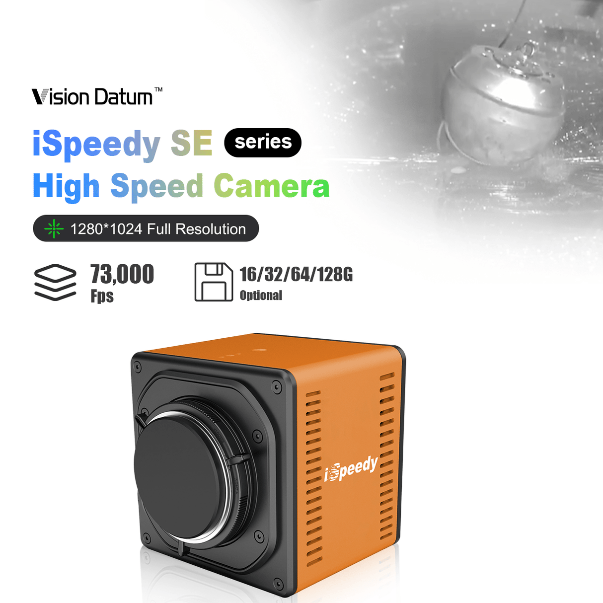 1.3MP 1000-73000fps Slow Motion Record Video Camera iSpeedy10MT13M/C-SE - Vision Datum