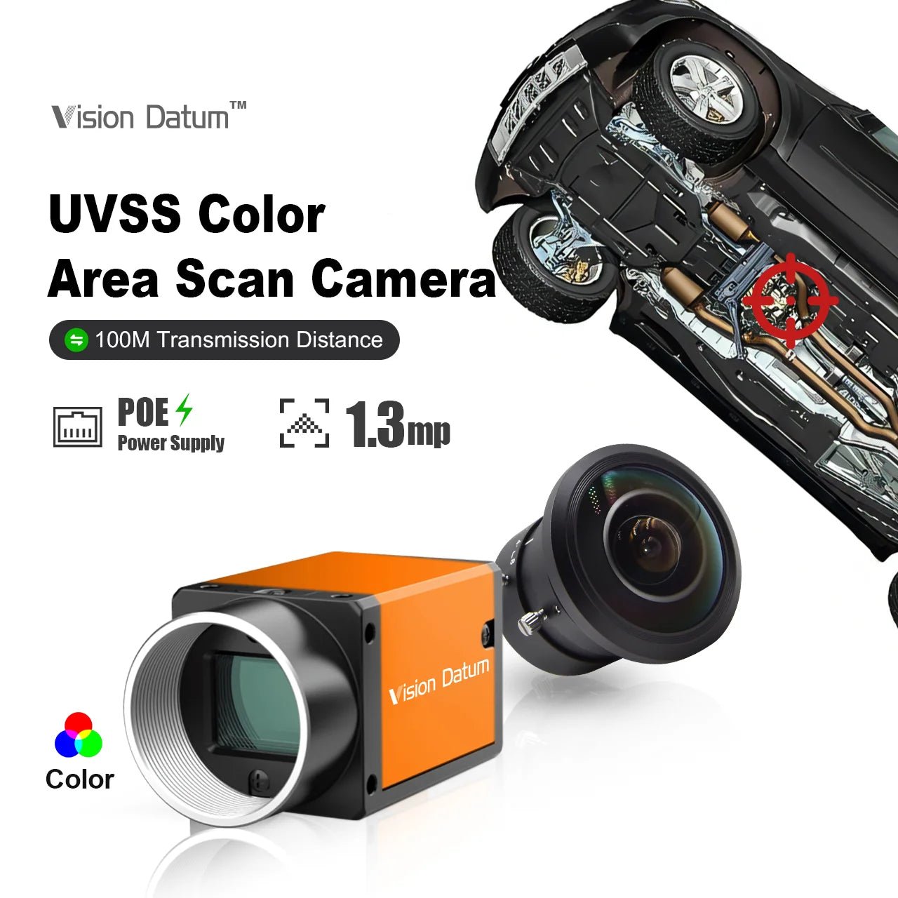 1.3MP UVSS Integration Area Scanning Under Vehicle Security inspection Camera with Large FOV Lens - Vision Datum