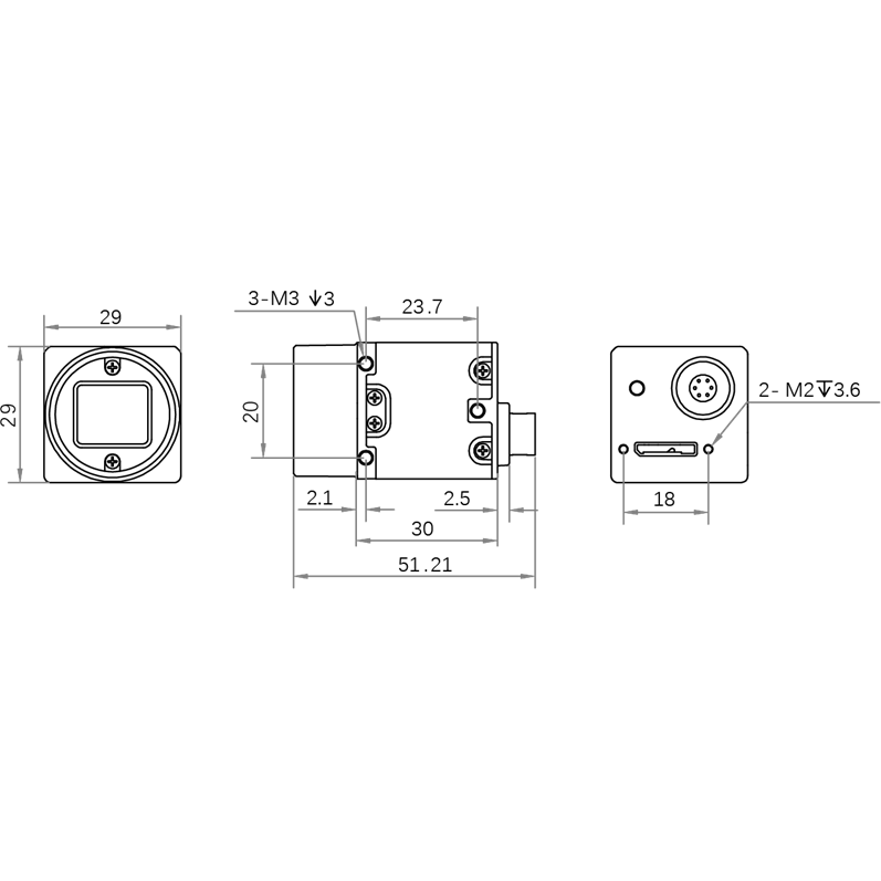 12-мегапиксельная камера IMX226 1/1,7 дюйма, 30 кадров в секунду, CMOS, USB3.0, с поворотным затвором 