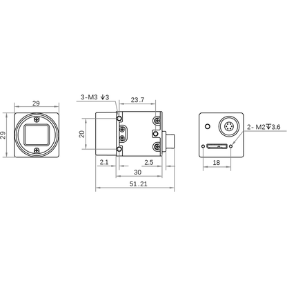 12MP 30FPS IMX226 1/1.7” CMOS USB3.0 Rolling Shutter Camera