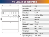 150MP M72 High Resolution Large Format Lens VT-LEN72-MP150 - Vision Datum