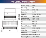 150MP M72 High Resolution Large Format Lens VT-LEN72-MP150 - Vision Datum