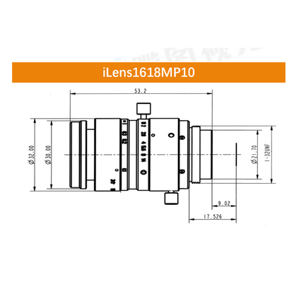 iCentral 2/3" 10MP C-Mount Low Distortion Industrial Machine Vision Lenses