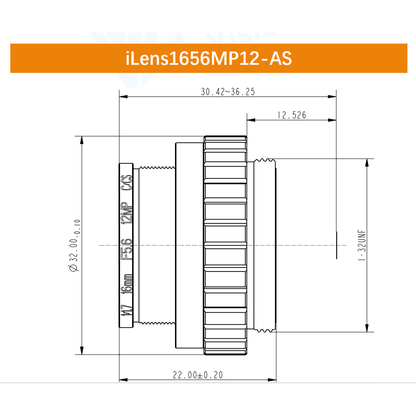 iCentral 1/1.7" 12MP C-Mount Anti-Shock Industrial Machine Vision Lenses