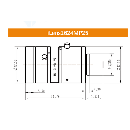 iCentral 1.2" 25MP C-Mount Low Distortion Industrial Machine Vision Lenses