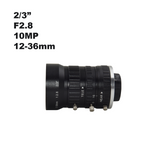 12-36mm 10MP 2/3"  C-Mount Manual Zoom Iris Lenses VT-LEM1236MP10