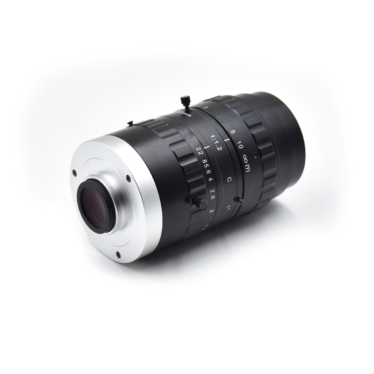 20mm IR corrected machine vision lens supporting 400-1000nm visible and NIR imaging with stable focus performance