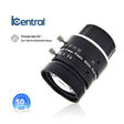 2/3" 10MP 8mm 12mm 25mm Low Distortion C-mount iCentral fixed-focus lens - Vision Datum