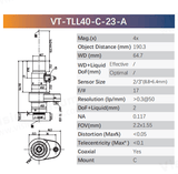 2/3" Liquid Telecentric Lens | Electronic Focus C-Mount - Vision Datum