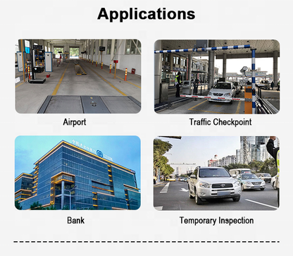 UVSS Line Scan Under Vehicle Scanning System Mobile Car Inspection Scanner Number Plate Recognition for Security Checking