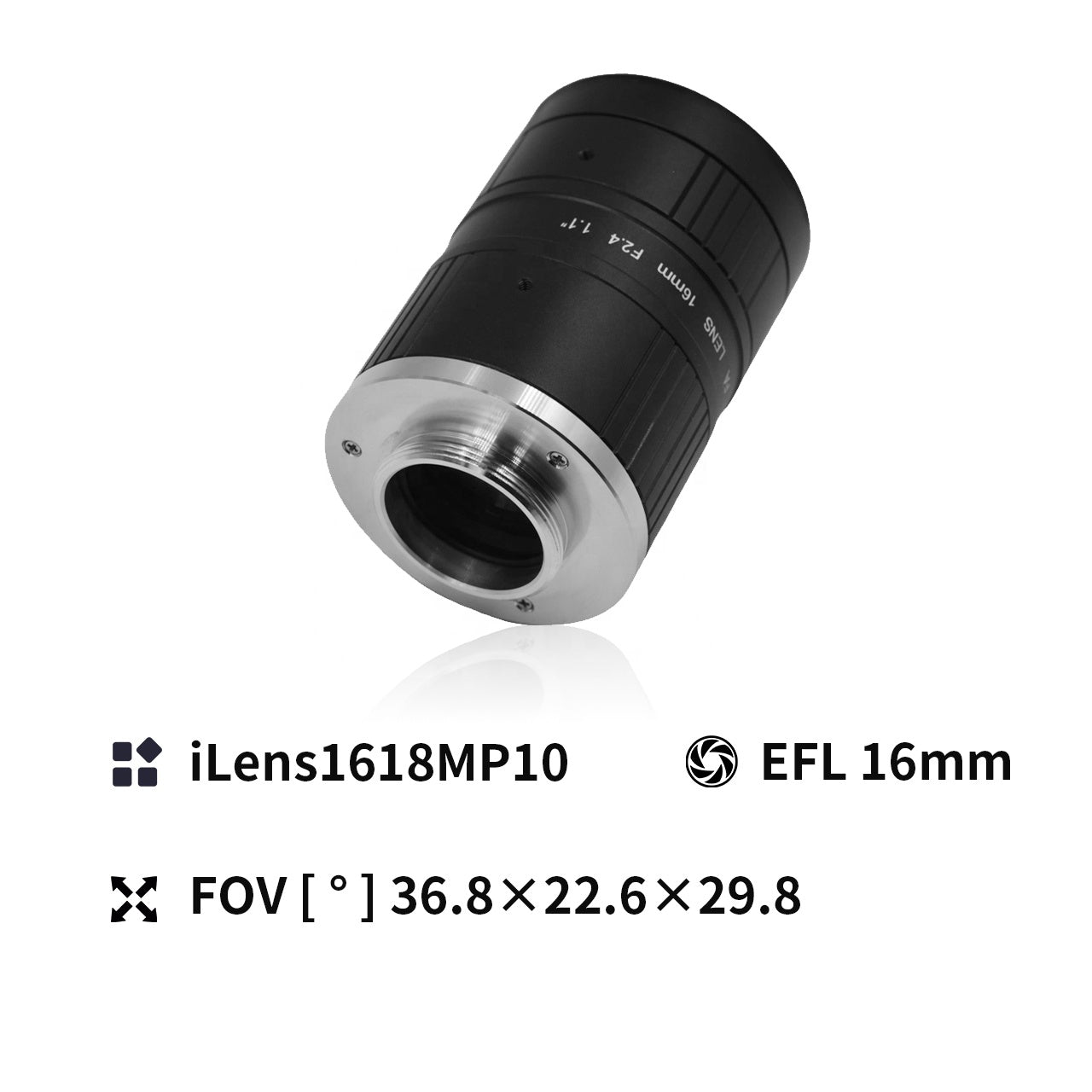 2/3" 10MP Low Distortion C-mount Fixed-Focus Lens