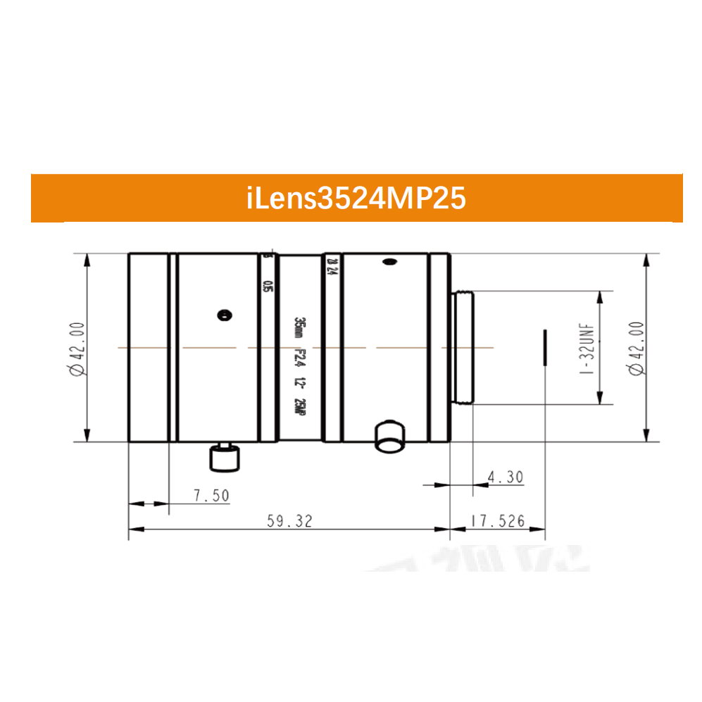 iCentral 1.2" 25MP C-Mount Low Distortion Industrial Machine Vision Lenses