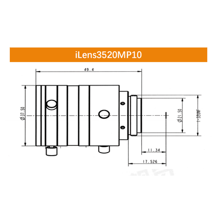 iCentral 2/3" 10MP C-Mount Low Distortion Industrial Machine Vision Lenses