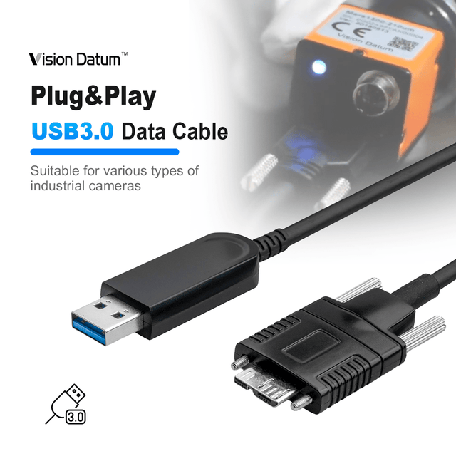 3/5meter USB 3.0 (Type-A) to USB 3.0 (Micro-B) With Locking Screws - Vision Datum