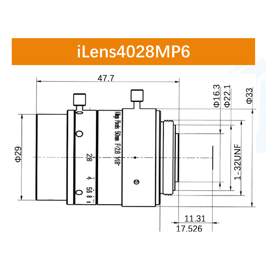 iCentral 1/1.8" 6MP C-Mount Low Distortion Industrial Machine Vision Lenses