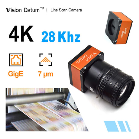 4k 28KHz 7μm M42 Mount GigE Line Scan Camera - Vision Datum