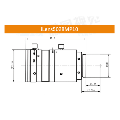 iCentral 2/3" 10MP C-Mount Low Distortion Industrial Machine Vision Lenses