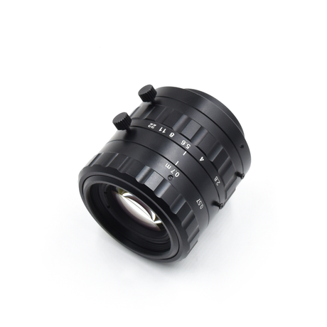 50mm IR corrected lens for simultaneous RGB visible and near infrared imaging in industrial machine vision