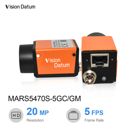 5FPS IMX183 20MP 2.4 μm 1" GigE Rolling Shutter Camera Mars5470S-5gm/gc - Vision Datum