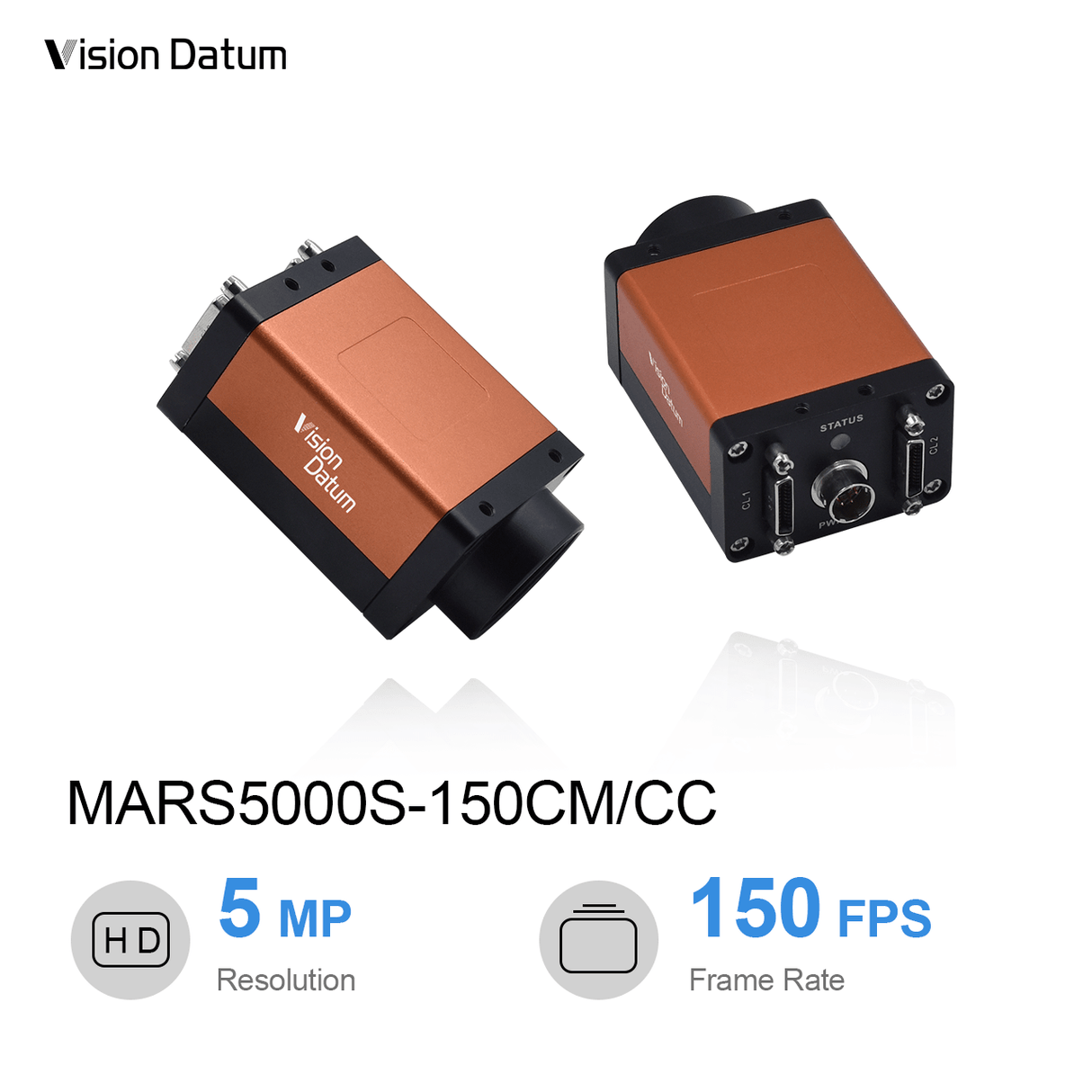 5MP IMX250 150FPS CameraLink Global Shutter Area Scan Camera - Vision Datum