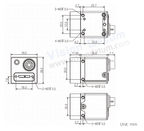 IMX178 6MP 60FPS 2.4μm 1/1.8" Rolling Shutter Camera iCt90M/CU60A-Pro - Vision Datum