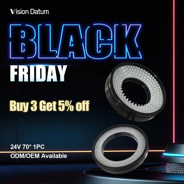 70 Degree High Angle Ring Illumination 24V High Density LED Arrays for Lead Frame Inspection - Vision Datum