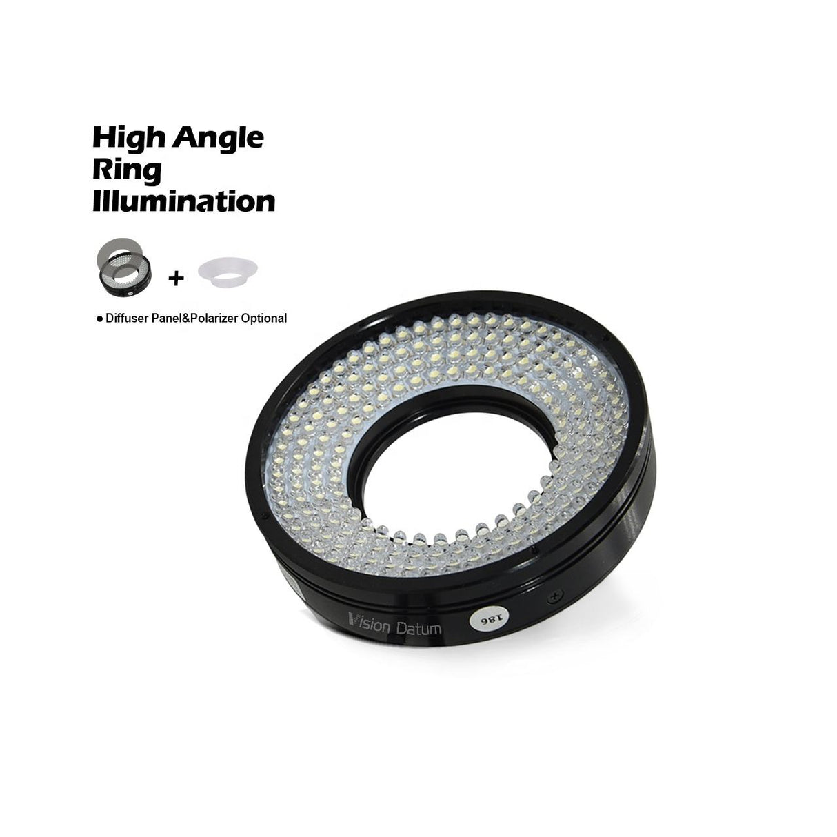 70 Degree High Angle Ring Illumination 24V High Density LED Arrays for Lead Frame Inspection - Vision Datum