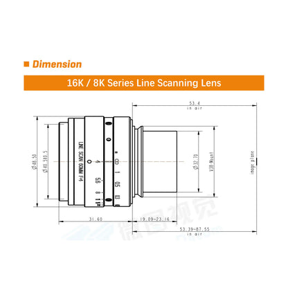 iCentral 8K 16K Line Scan Lenses for Machine Vision