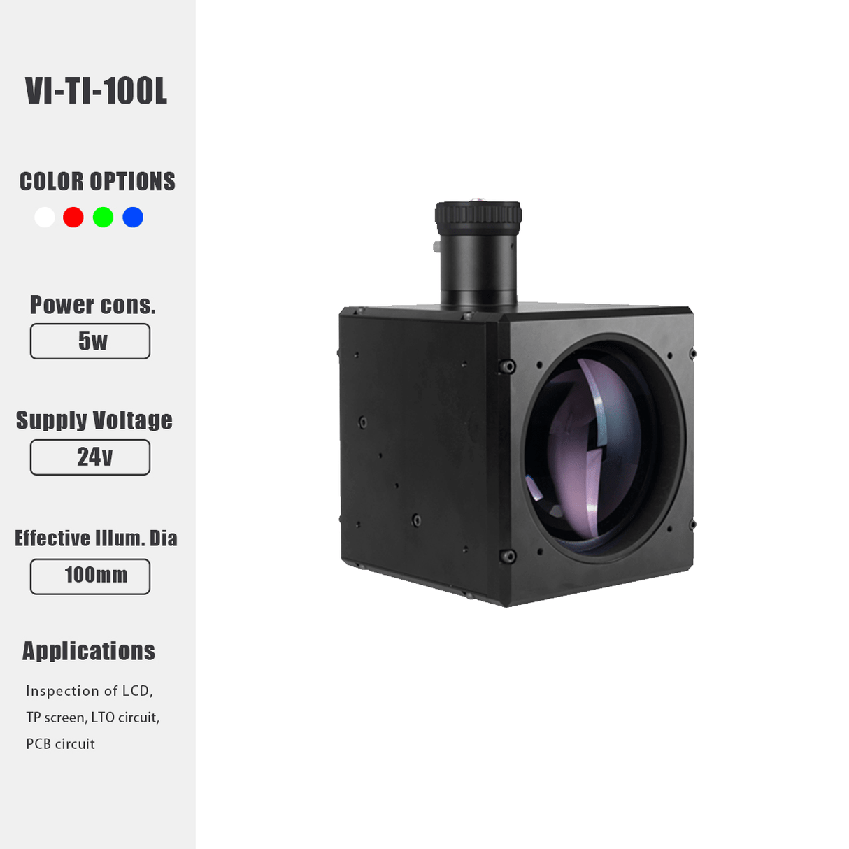 90° Turning Telecentric Illumination for Precise Inspection & Measurement | TI Series - Vision Datum