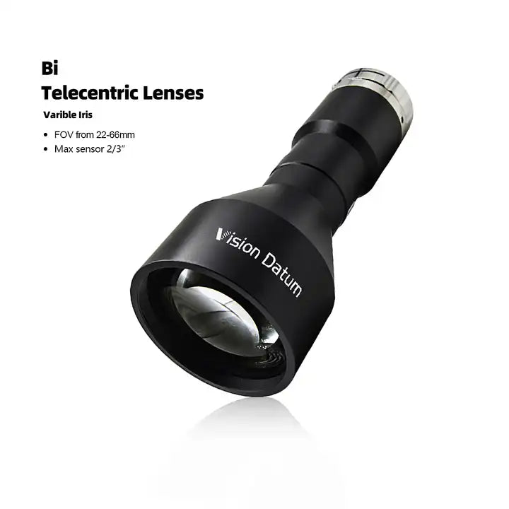 High Performance 2/3" 0.5X Magnification Coaxial variable iris C Mount Telecentric Lens for Industrial Vision Inspection Camera
