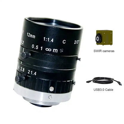 2/3'' 40lp/mm 12.5 mm F1.4 C-Mount SWIR Lens