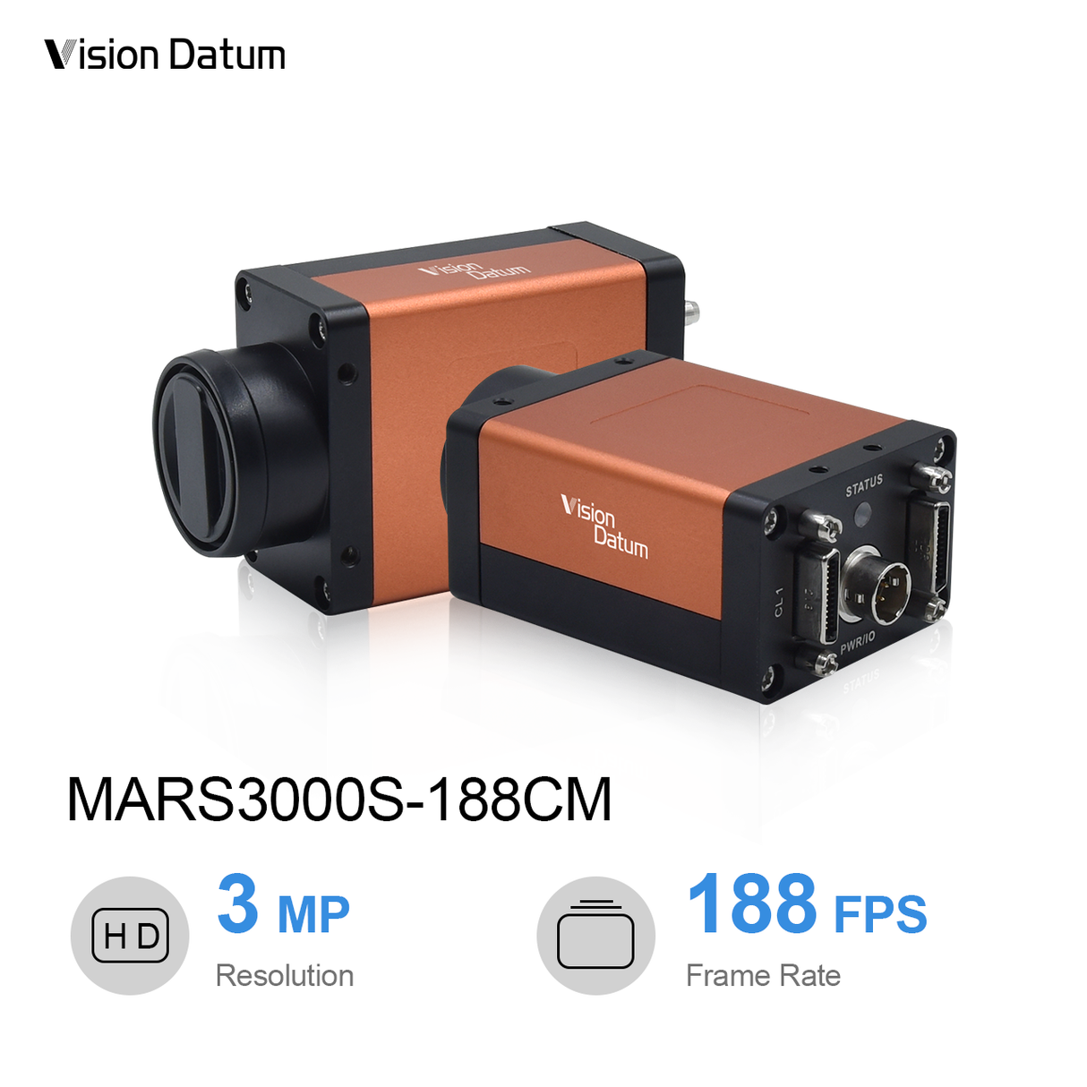 3MP IMX252 188FPS CameraLink Global Shutter Area Scan Camera