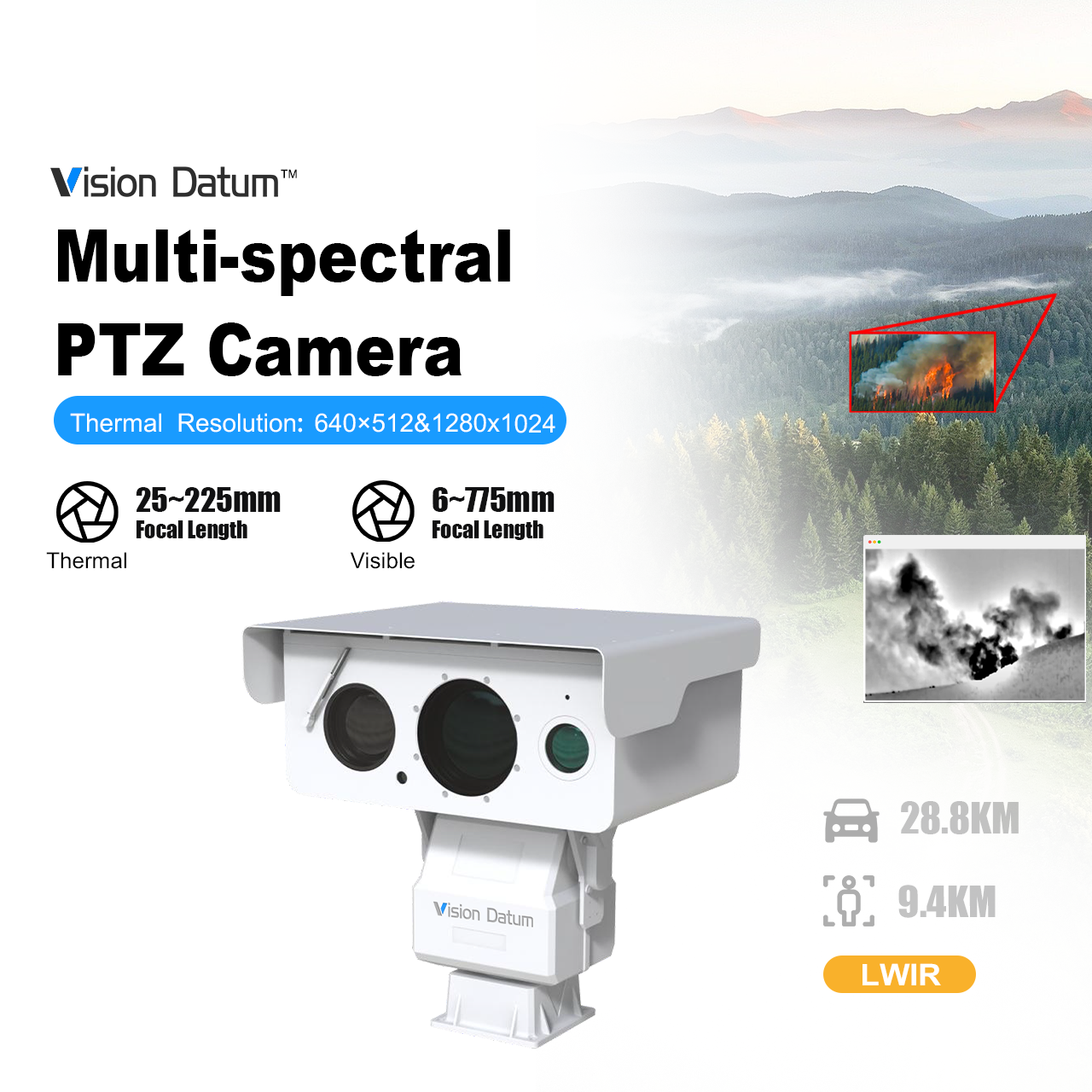 iVa30L4MPH-L3 8-14μm Multi Spectrum PTZ Camera